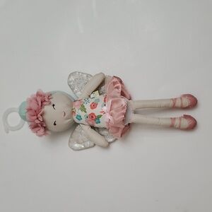 GO Goldburg Floral Fairy Chime Rattle Crinkle Wings Activity Doll Take Along 14"